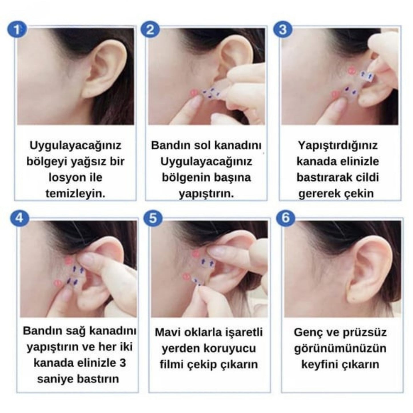 Viamark™ LIFTGENIC Görünmez Yüz ve Boyun Germe Bandı