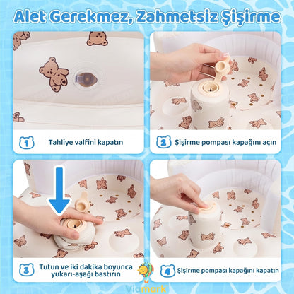 Viamark™ Devrilmez Bariyerli Sırt Destekli Şişme Bebek Oturma Koltuğu