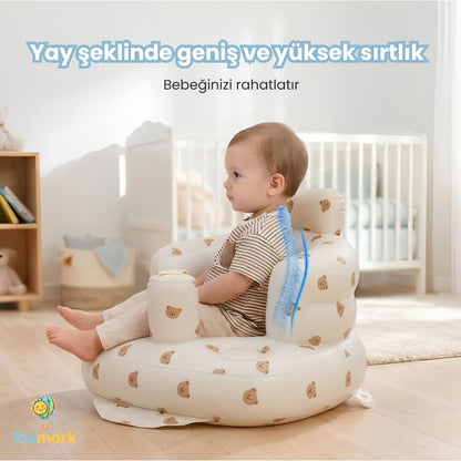 Viamark™ Devrilmez Bariyerli Sırt Destekli Şişme Bebek Oturma Koltuğu